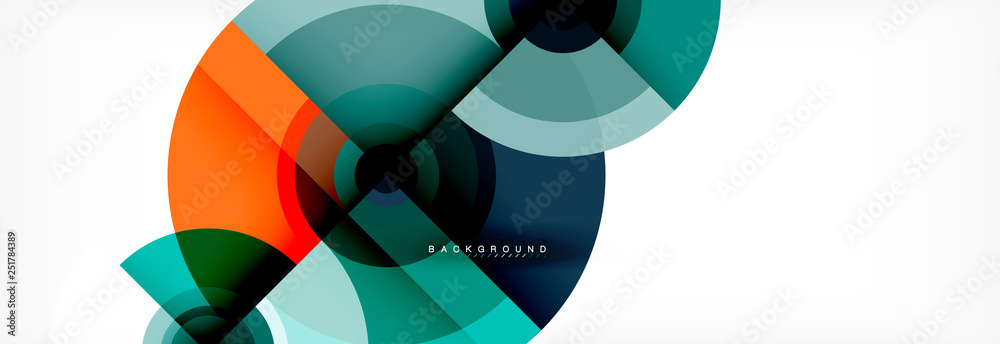 Minimal geometric circles and triangles abstract background, techno modern design, poster template Minimal geometric circles and triangles abstract background, techno modern design, poster template