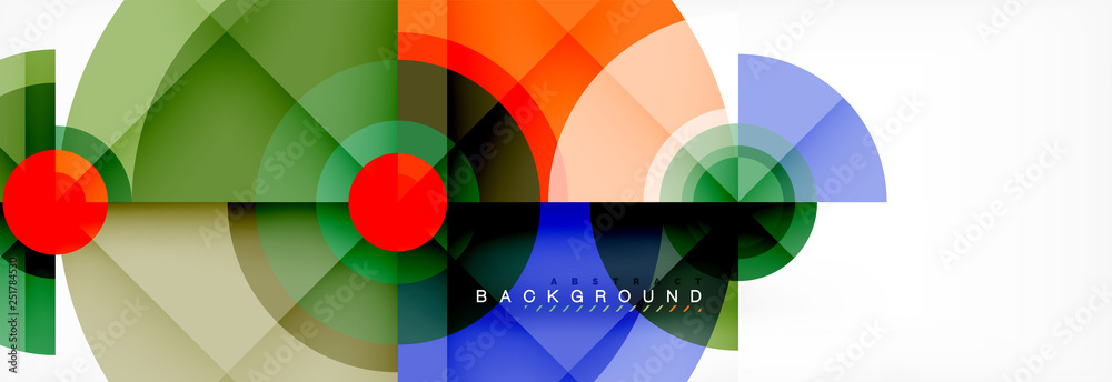Round circles and triangles abstract background Round circles and triangles abstract background