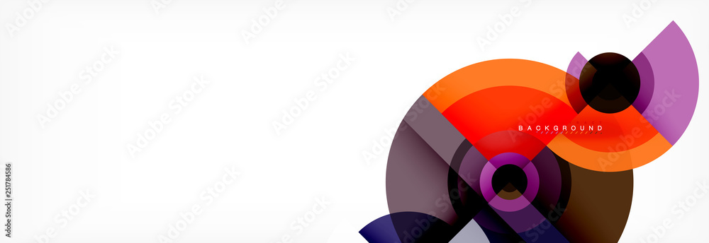 Geometric circle abstract background, creative geometric wallpaper.