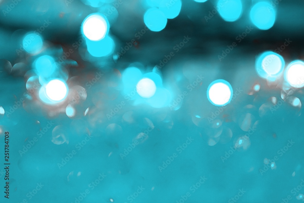 light blue holiday festoon light bright bokeh texture - nice abstract photo background