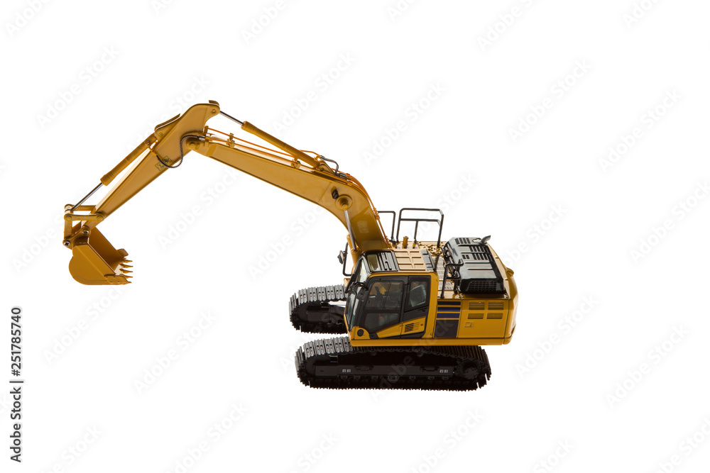 Excavator construction machinery top angle