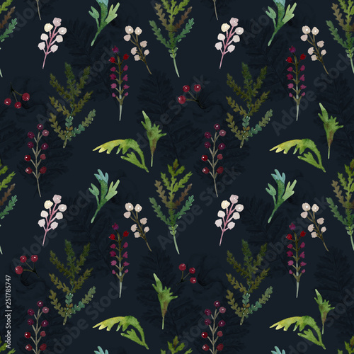 Woodland floral seamless paper