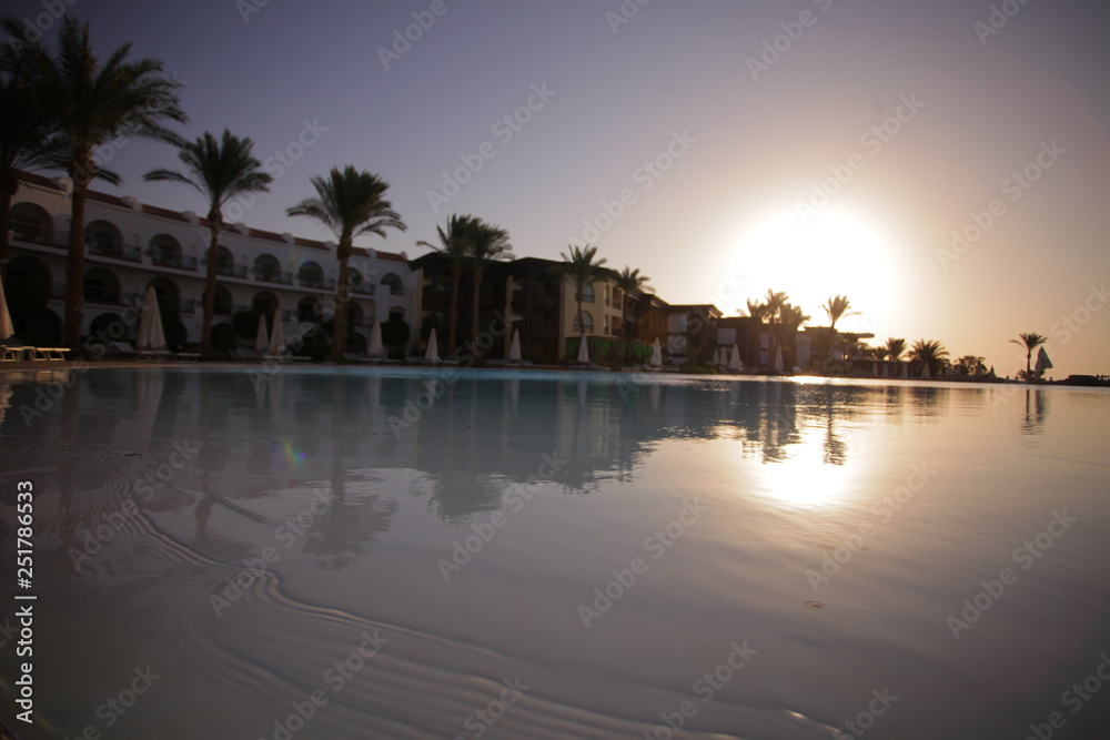 View at hotel near swimming pool