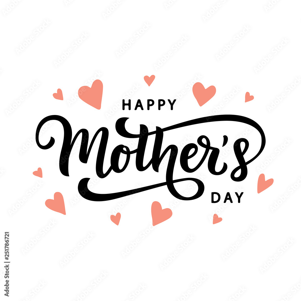 Happy Mothers Day typography poster