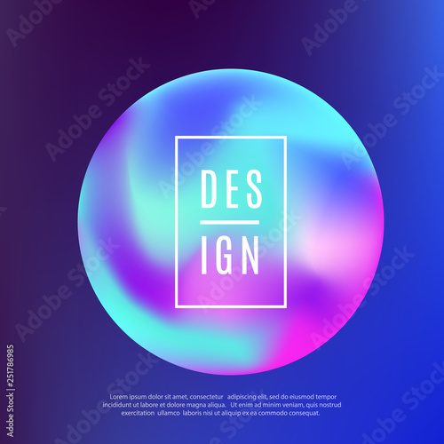 Retro 80s, 90s style modern futuristic ultra violet holographic cover