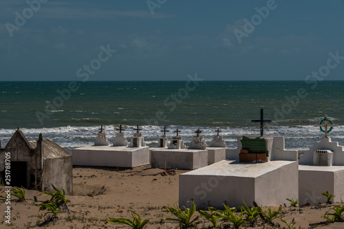 indian cemetery near the seashore