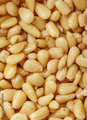 Close up of pine nuts