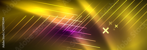 Shiny glowing lights neon color design background