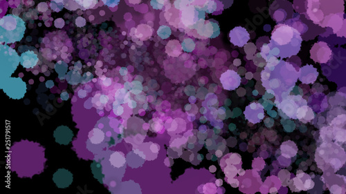 Background with paint. Divorces and drops. Periwinkles.