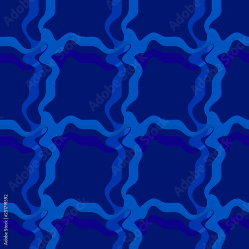 Seamless pattern background with multi-colored wavy lines.