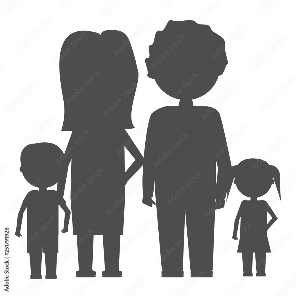 Family Icon in flat style isolated. Parents and children symbol Vector illustration. Family Icon in flat style isolated. Parents and children symbol Vector illustration.