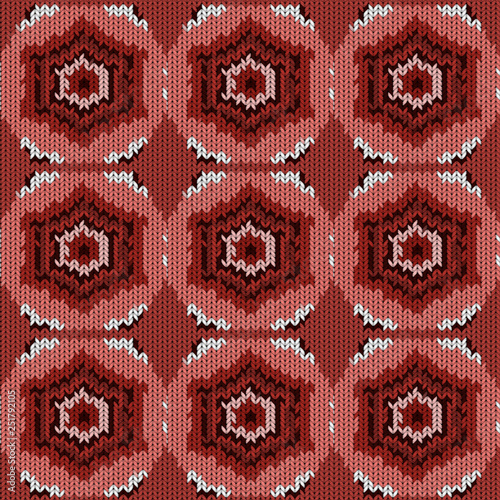 Seamless background with a knitted texture, imitation of wool. A variety of different patterns.