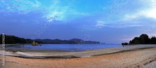 Fototapeta Naklejka Na Ścianę i Meble -  Panoramic view of Noppharat Thara beach in Krabi province, Thailand.