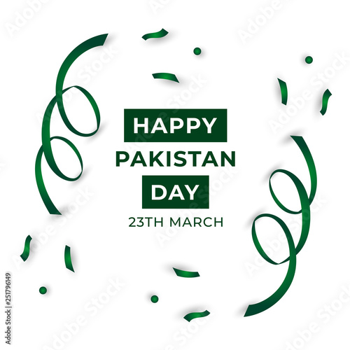 Happy Pakistan Day Vector Template Design  Illustration photo