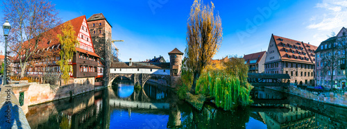 Landmarks of Germany - old town Nurnberg , Bavaria
