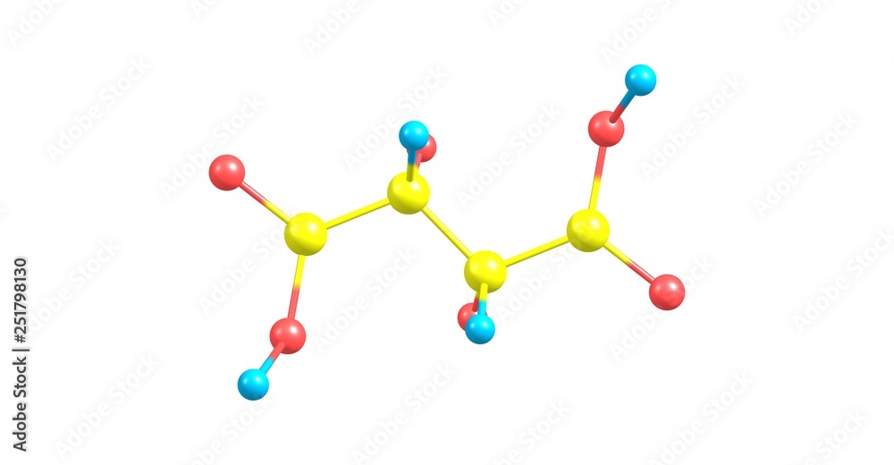 Tartaric acid molecular structure isolated on white Tartaric acid molecular structure isolated on white