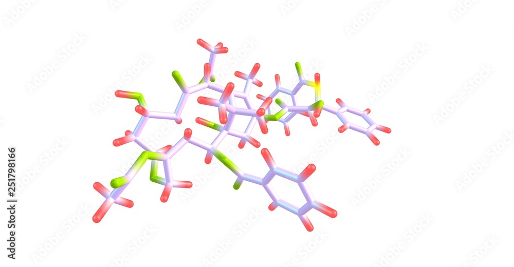 Paclitaxel molecular structure isolated on white Paclitaxel molecular structure isolated on white