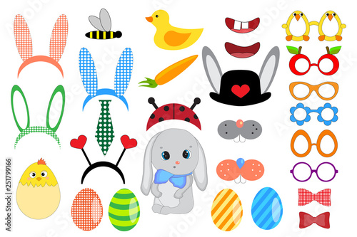 Easter photo booth props. Easter Party Celebration Printable