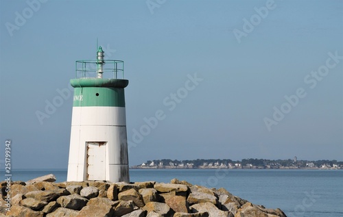 Pornichet lighthouse in the bay of La Baule in Loire Atlantique, Pays de la Loire region, France