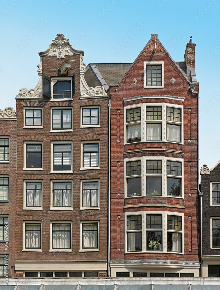 Dutch architecture house facade in Amsterdam