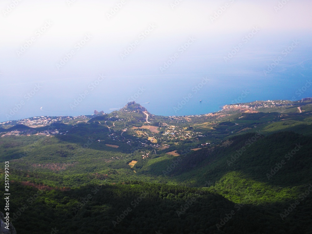 Beautiful coast and sea of Crimea in the summer Beautiful coast and sea of Crimea in the summer