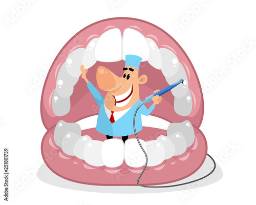 Dentist in the mouth