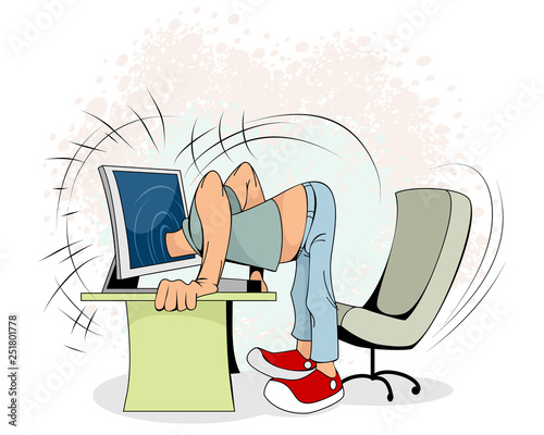 Man at a computer