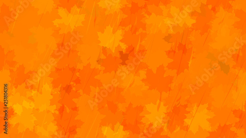 Fototapeta Naklejka Na Ścianę i Meble -  Falling maple leaves, raindrops. Autumn background. The idea of design of tiles, wallpaper, packaging, textiles, background.