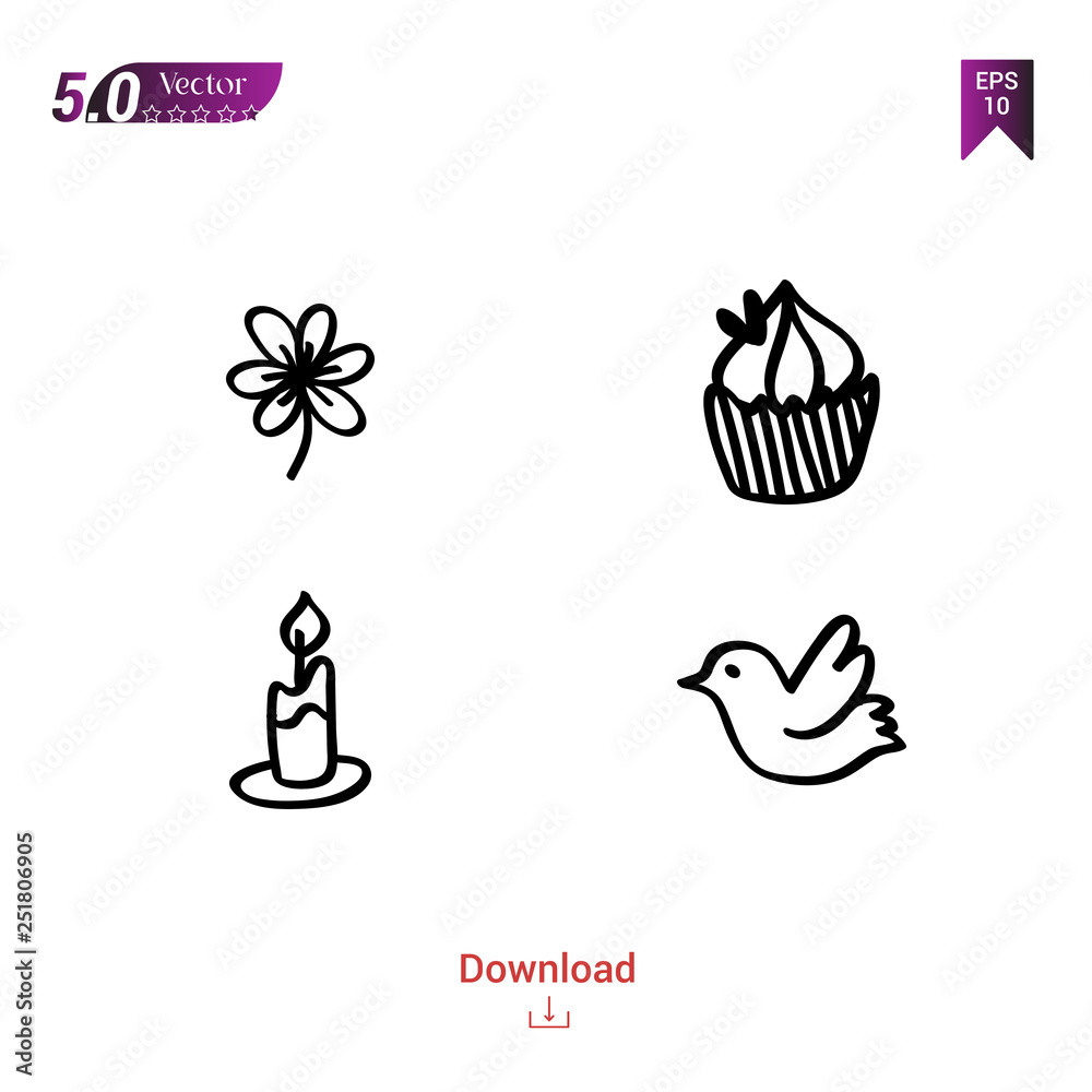 ICON SET FOR VALENTINE,S DAY isolated on white background. Line pictogram. Graphic design, mobile application, logo, user interface. Editable stroke. EPS10 format vector illustration