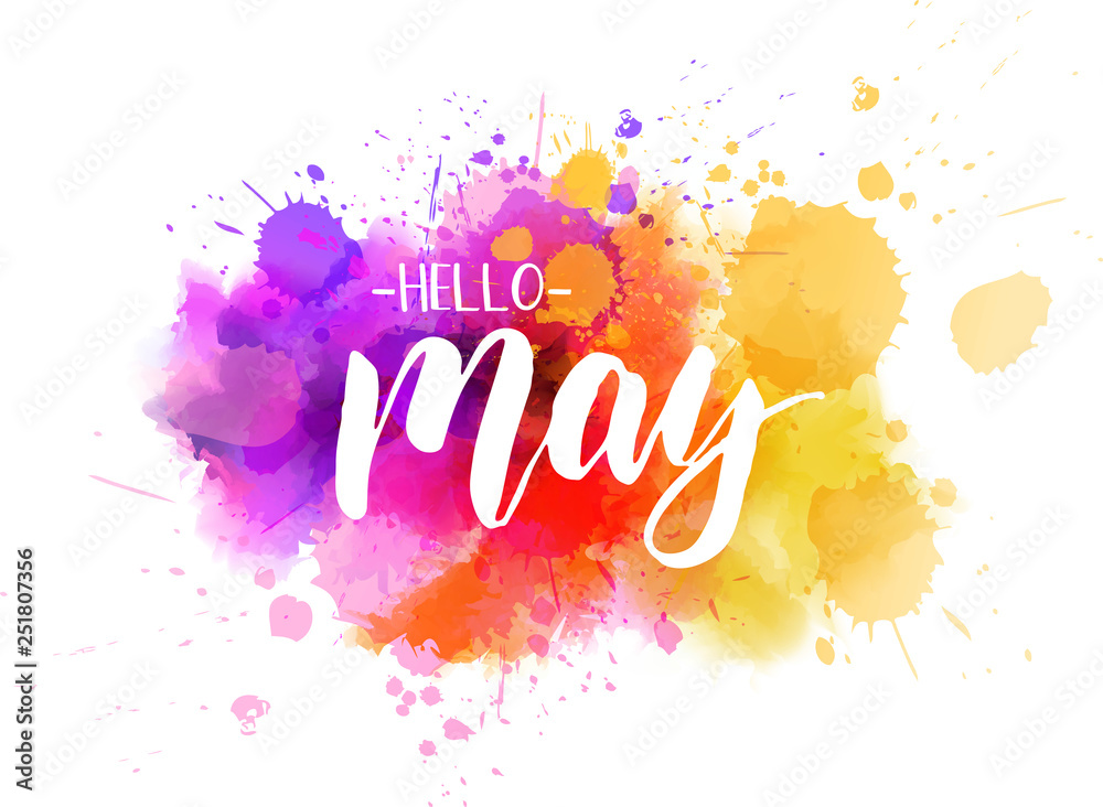 Hello May - spring concept background Hello May - spring concept background