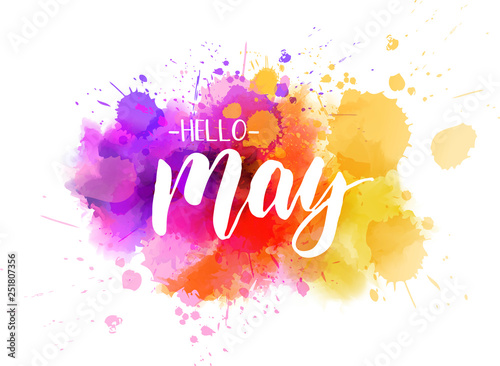 Hello May - spring concept background