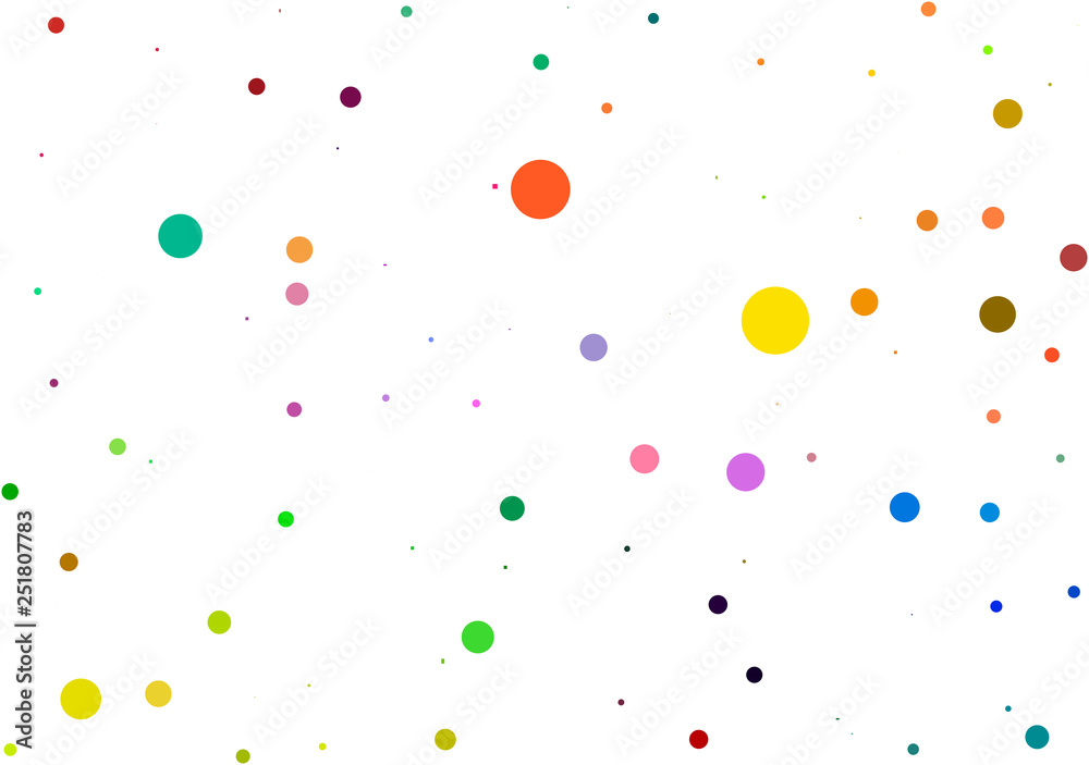 Vector abstract background with colorful circles on a white background