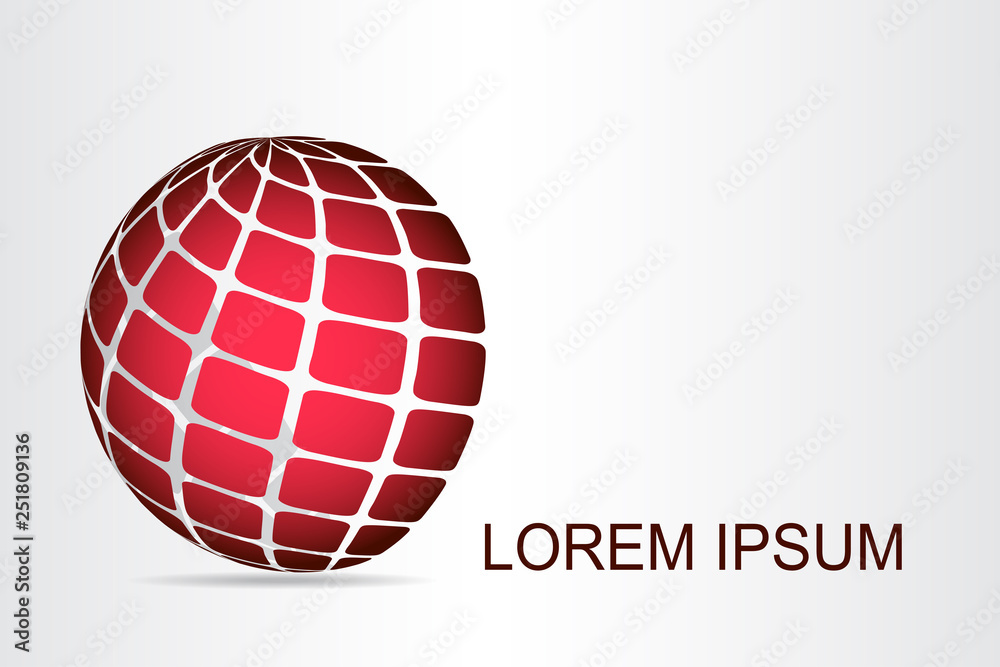 Abstract technology logo stylized spherical surface with abstract shapes. This logo is suitable for global company, world technologies, media and publicity agencies Abstract technology logo stylized spherical surface with abstract shapes. This logo is suitable for global company, world technologies, media and publicity agencies
