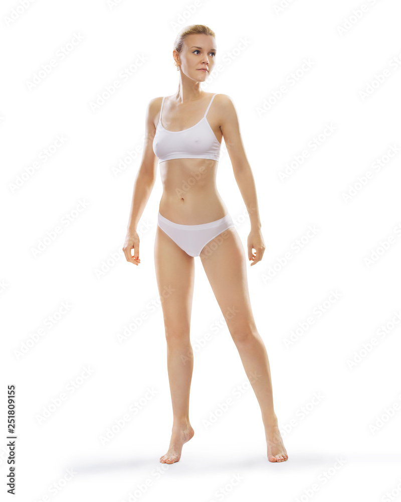 Woman with a beautiful long legs Stock Photo