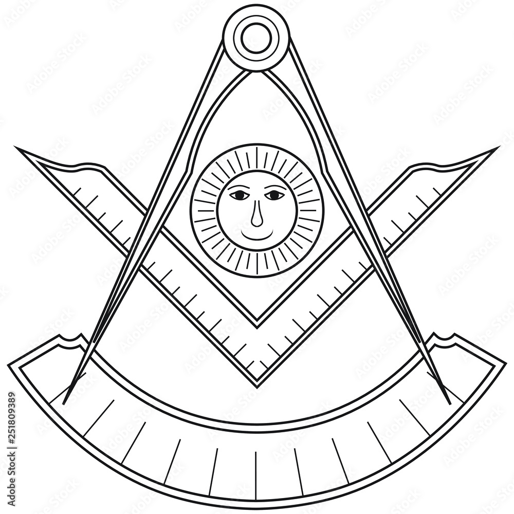 Masonic symbol of Past Master for Blue Lodge Freemasonry Stock Vector Adobe Stock