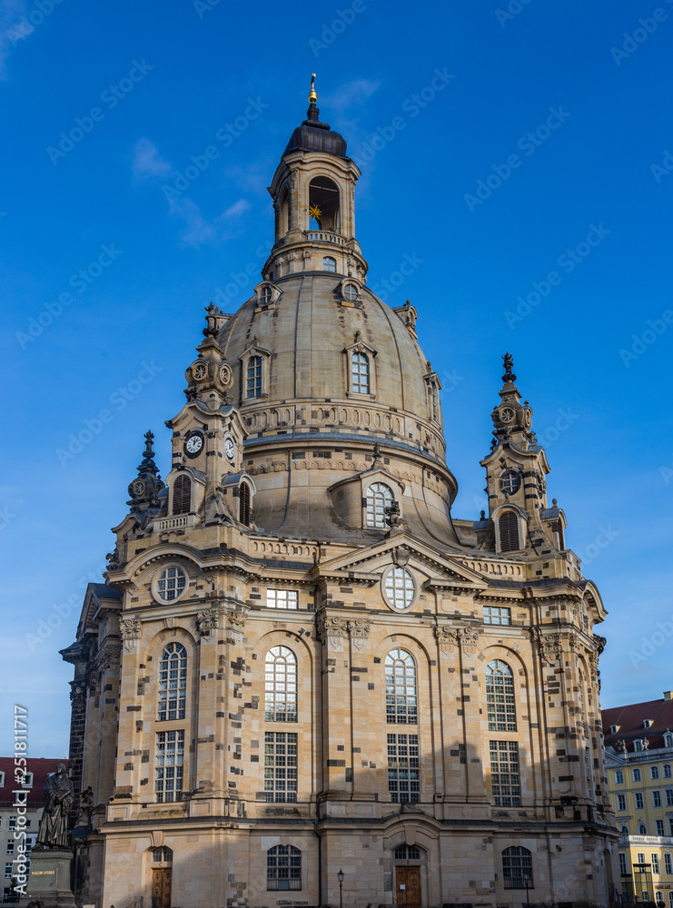 Church Frauenkirche (Church of the Virgin) in Dresden, one of the most significant Lutheran churches of the city