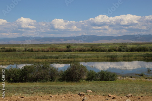 Siberian river Barguzin in the upper summer day