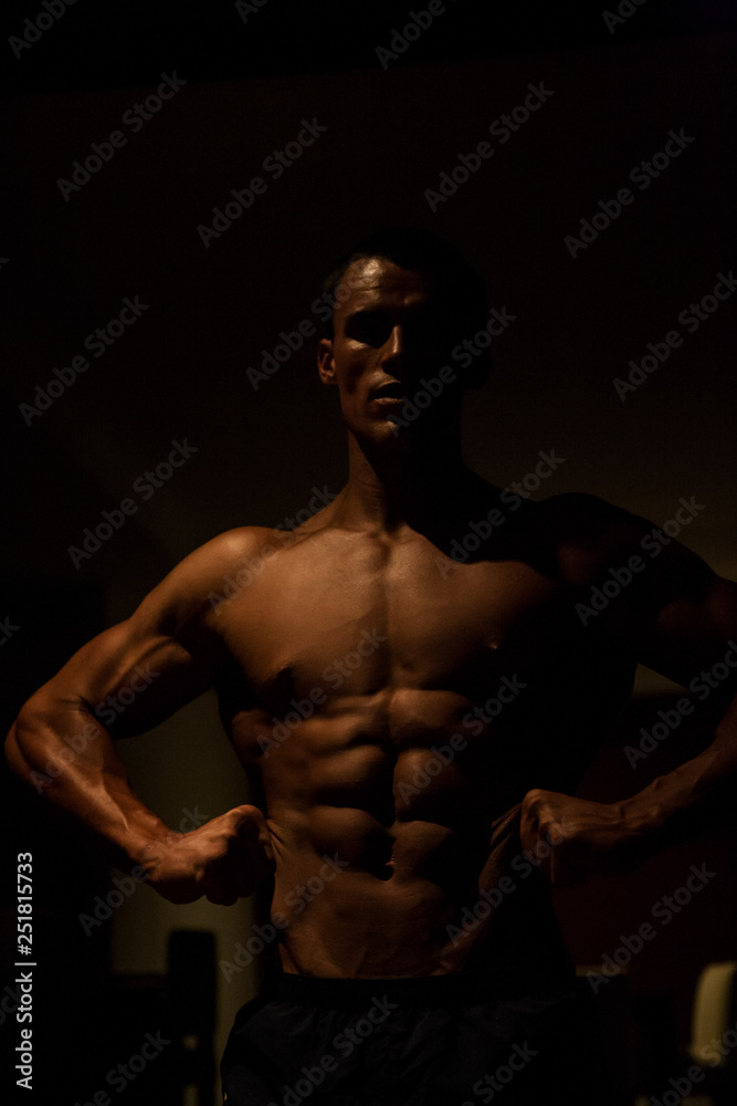 Fototapeta premium Six packs of young body builder