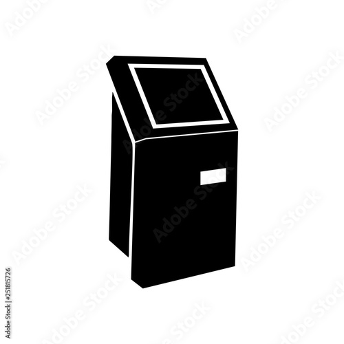 Payment terminal, Digital touch screen, interactive kiosk, vector design