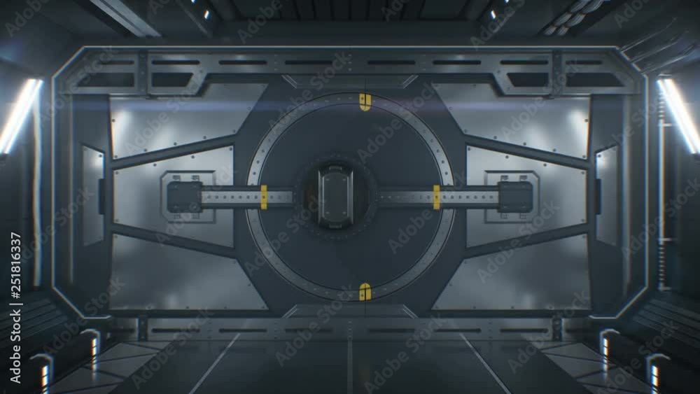 Beautiful Space Gates Opening to the Outer Space. Futuristic 3d Animation with Green Screen. Abstract Gateway in Spaceship with Alpha Mask. Futuristic Technology Concept. 4k Ultra HD 3840x2160 Beautiful Space Gates Opening to the Outer Space. Futuristic 3d Animation with Green Screen. Abstract Gateway in Spaceship with Alpha Mask. Futuristic Technology Concept. 4k Ultra HD 3840x2160