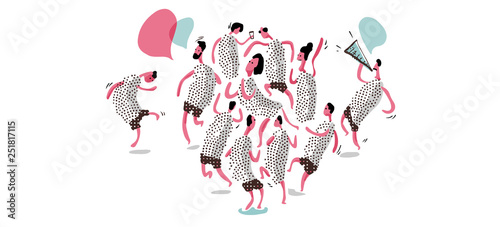 Rave party with dance and music