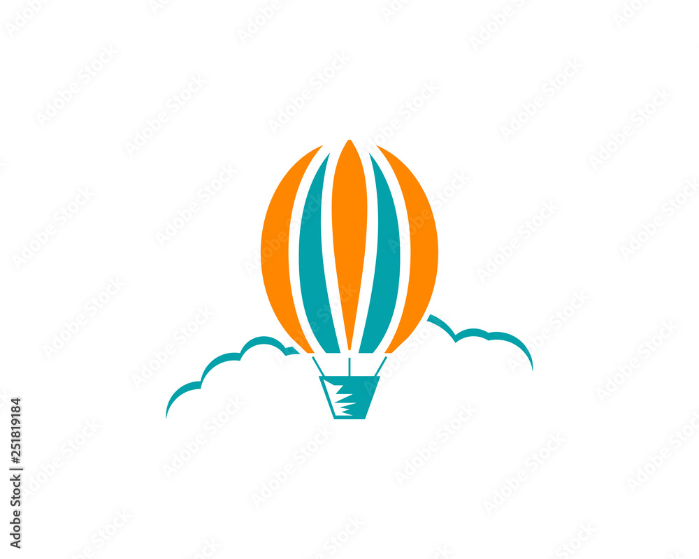 Obraz premium Air Balloon Logo Template