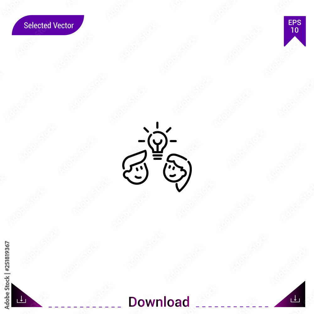 Outline idea icon isolated on white background. Line pictogram. Graphic design, mobile application. Editable stroke. EPS10 format vector illustration Outline idea icon isolated on white background. Line pictogram. Graphic design, mobile application. Editable stroke. EPS10 format vector illustration