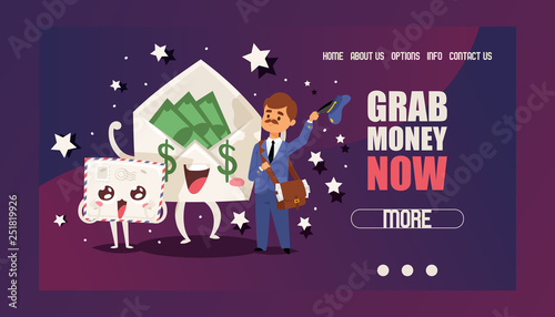 Mail envelope vector web landing page mailed post emoticon mailing lovely message letter kawaii email character backdrop emailing illustration web-page background