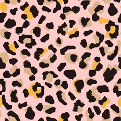 Rideaux Rose clair patrons Leopard skin seamless pattern texture repeat. Abstract animal fur wallpaper.  © smth.design