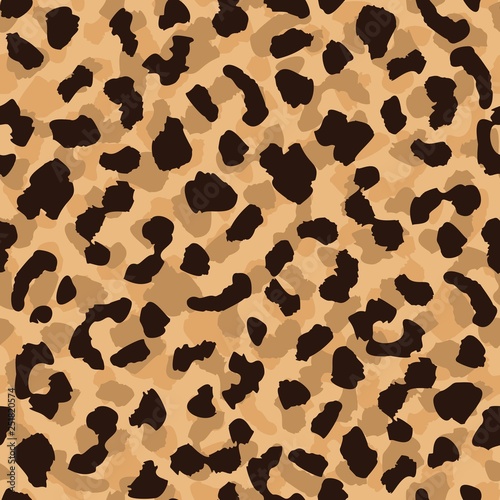 Leopard skin seamless pattern. Abstract animal fur wallpaper. Contemporary backdrop.