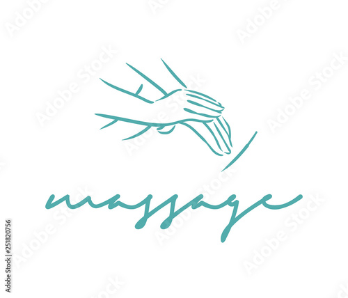 Vector illustration concept of Massage body relax symbol icon on white background