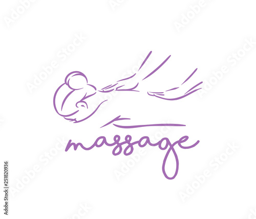 Vector illustration concept of Massage body relax symbol icon on white background