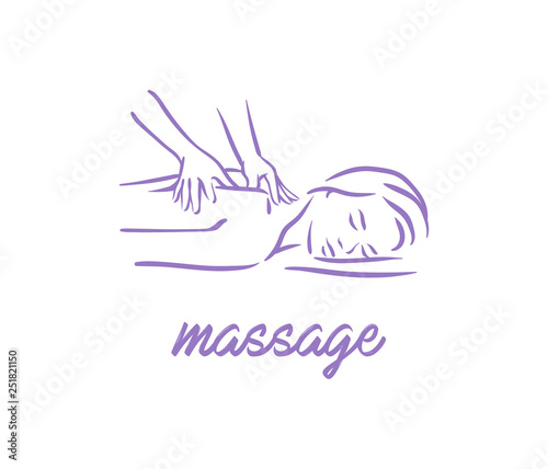 Vector illustration concept of Massage body relax symbol icon on white background