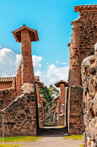 Temple of Wiracocha in Raqchi, Inka Ruins, Puno, Peru photo